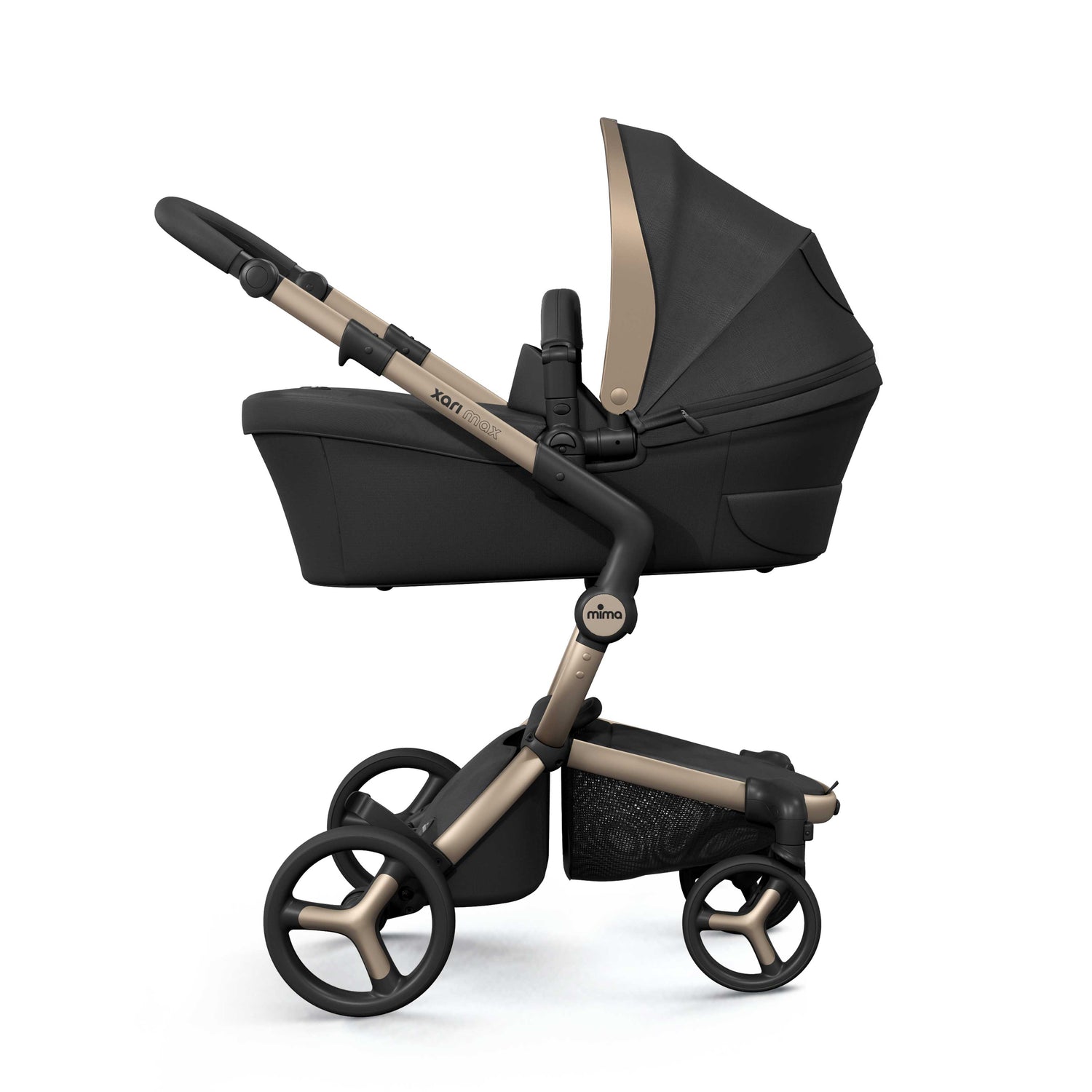 mima® xari max Black & Gold Bassinet, , side view product display