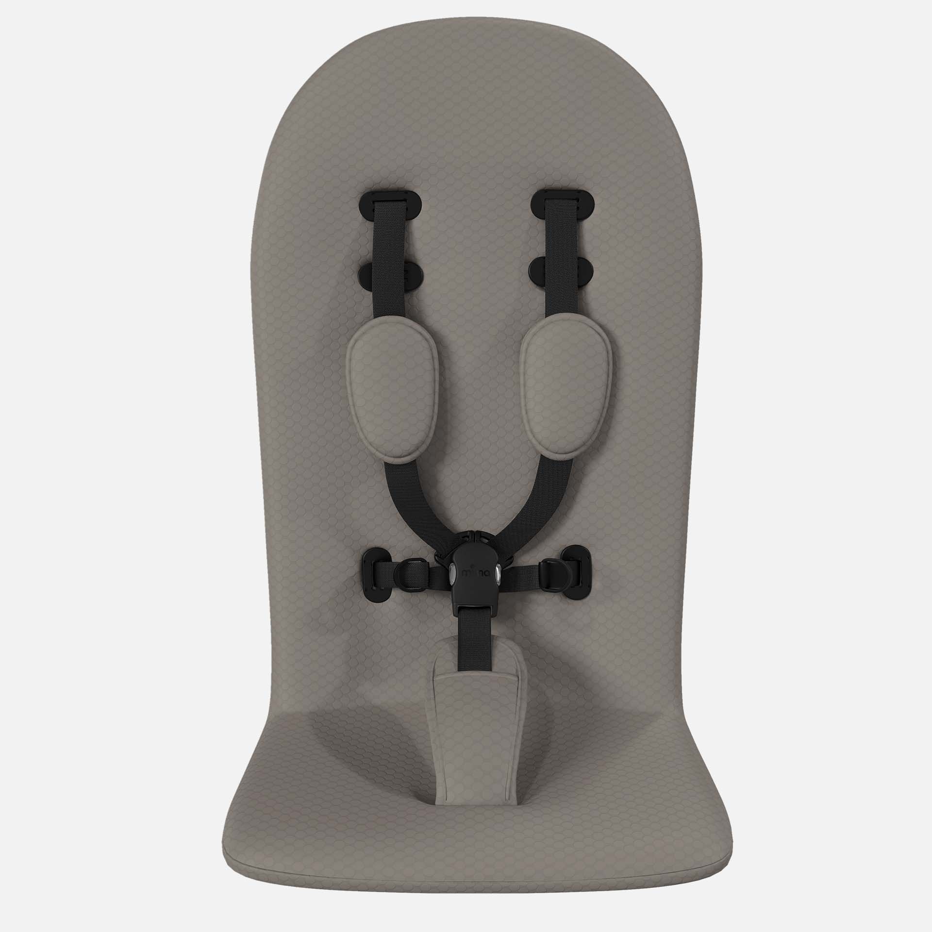 Ash Brown mima Xari Max seat pad, standalone top view for style and comfort