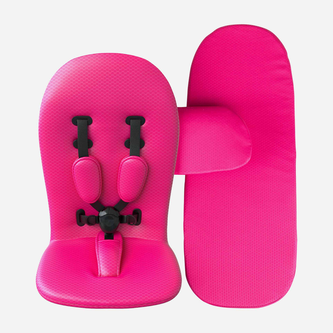 Hot Magenta mima Xari seat pad, mattress and apron flap  for style and comfort 