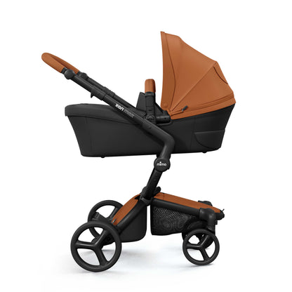 mima® xari max bassinet with camel canopy, side view product display 