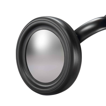 reflective rear wheel detail on mima creo compact stroller in black 