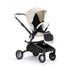 angled view of mima creo stroller in white 