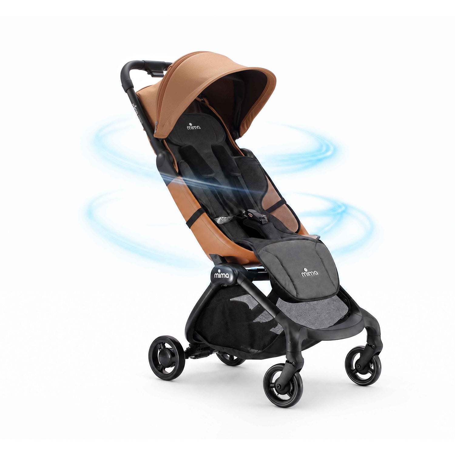 Mima® Flo Lollipop baby cooling seat pad installed on stroller seat 