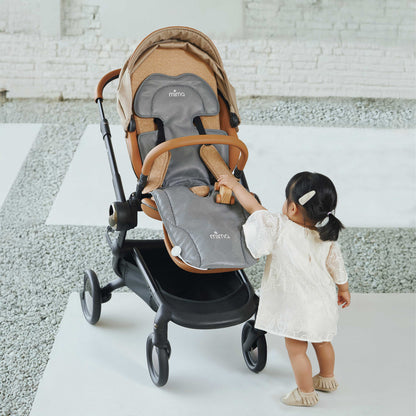 Mima® Flo Oreo baby cooling seat pad installed on stroller seat 