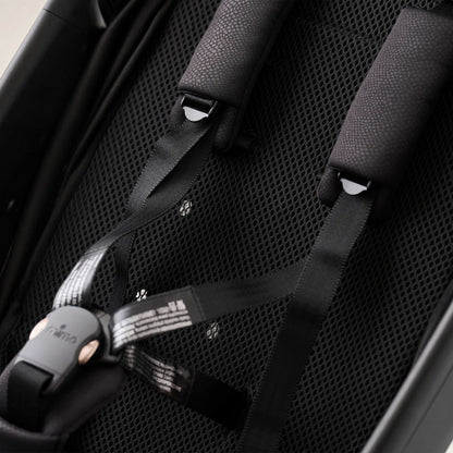 close up of summer pad detail on miro compact stroller in black 