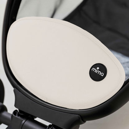 close up of basket cover on mima miro stroller in white 