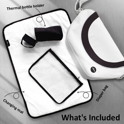universal stroller mima trendy changing bag for carrying diapers and baby essentials, including Thermal bottle holder, changing mat, diaper bag 